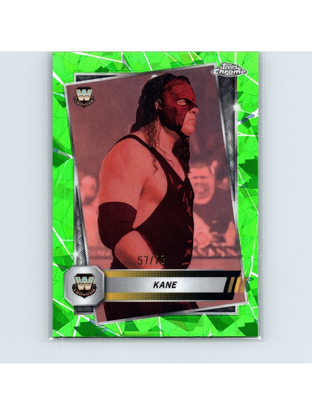2025 Topps Chrome WWE Sapphire Kane #4 Green Refractor #/75